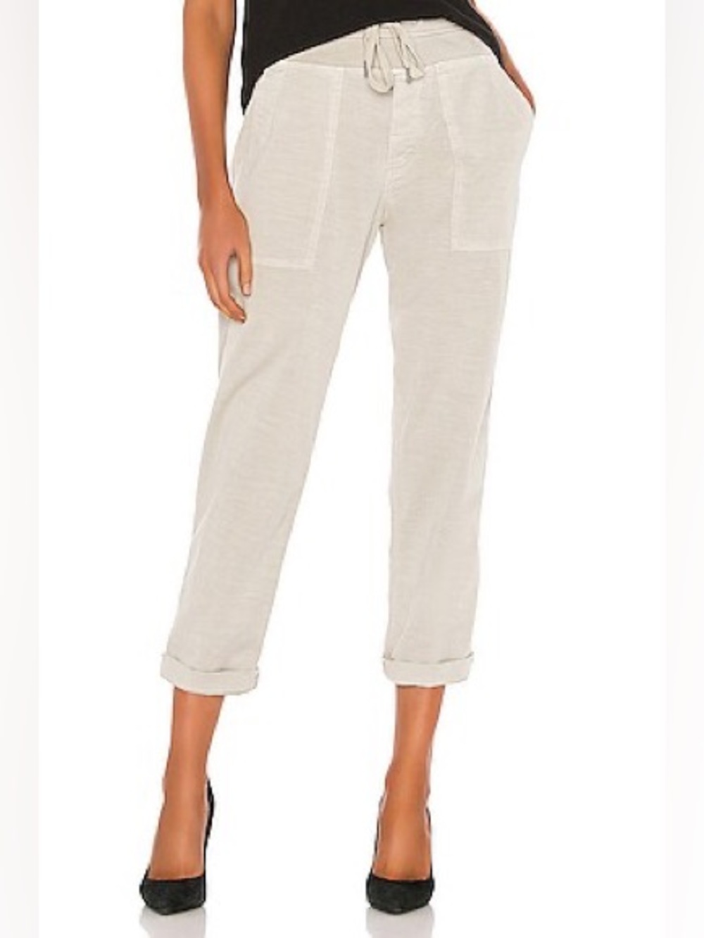NWOT James Perse Pull On Clean Cargo Pant Salt Casual Women’s Size XL